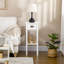 Table d'appoint à 2 niveaux avec tiroir, table de bout étroite avec tablette inférieure, pour le salon ou la chambre à coucher