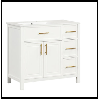 Ensemble de meuble-lavabo simple 36 po avec plateau en céramique Rylee