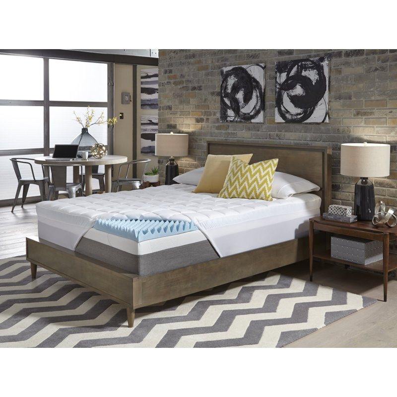 Surmatelas en mousse viscoélastique réversible 2 pièces Slumber Solutions, Très grand, 4.5"