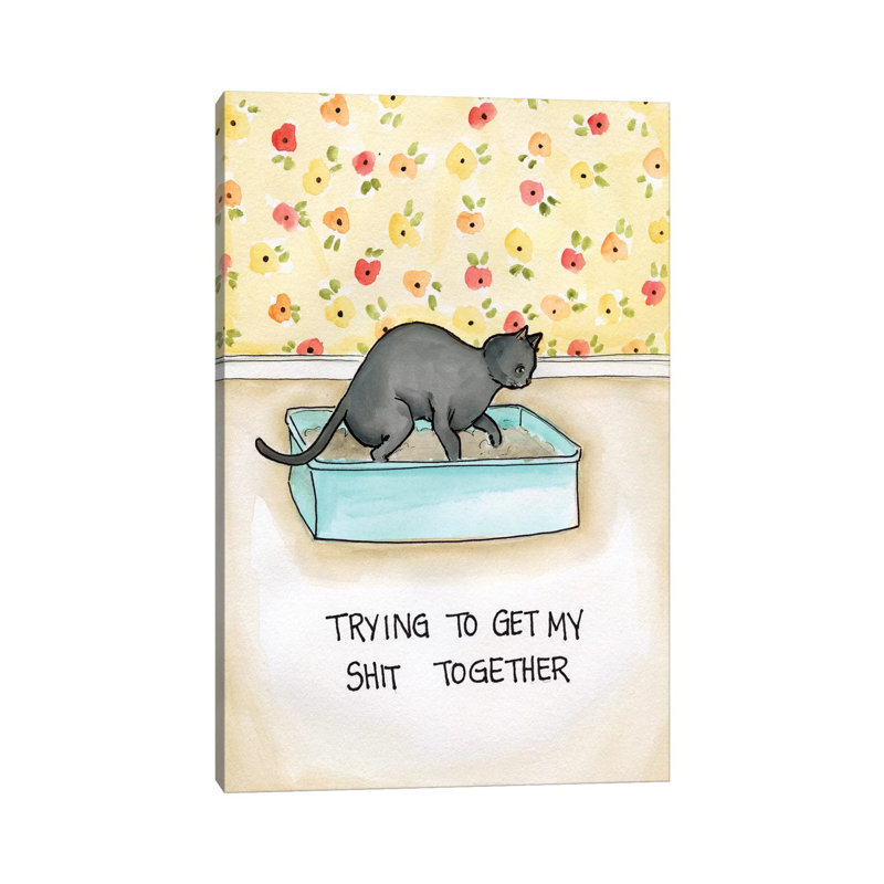 "Shit Together" par Jamie Morath-impression, Pas de tapis, Toile tendue, H 12 po x l 8 po x P 0,75 po