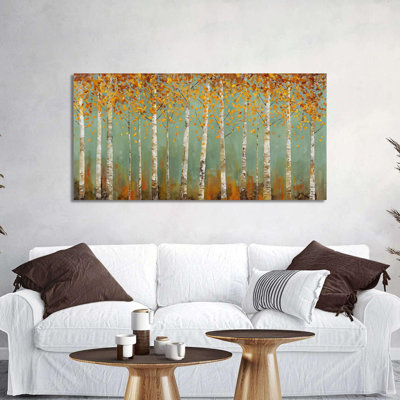 Art mural d'automne, décoration murale photos d'automne, art mural sur toile d'automne, art mural d'automne, art mural nature, peintures murales d'automne pour le salon, grande toile prête à être suspendue, 20 po x 40 po