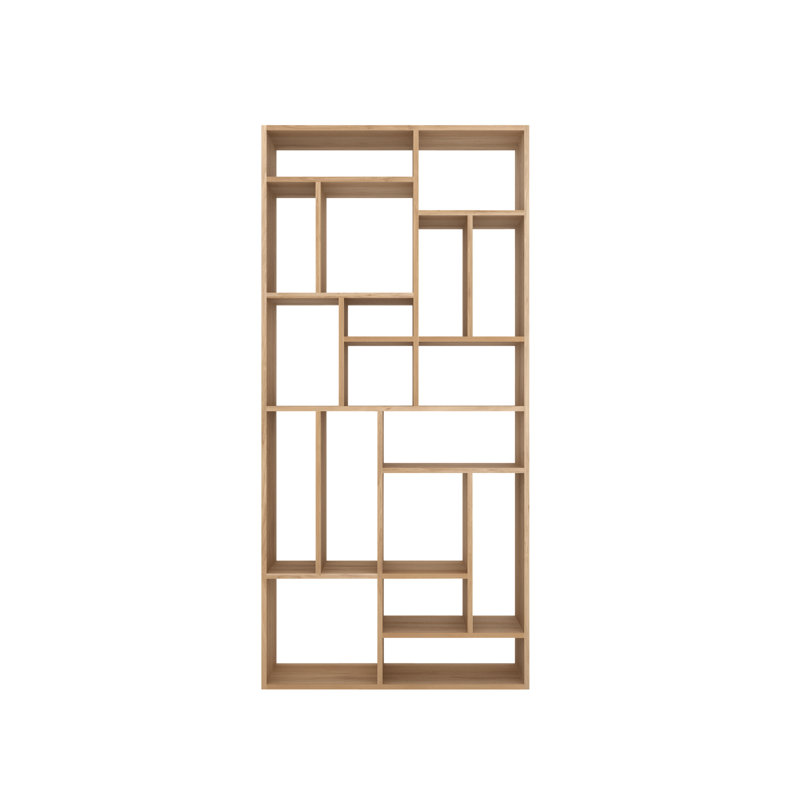 M Solid Wood Geometric Bookcase