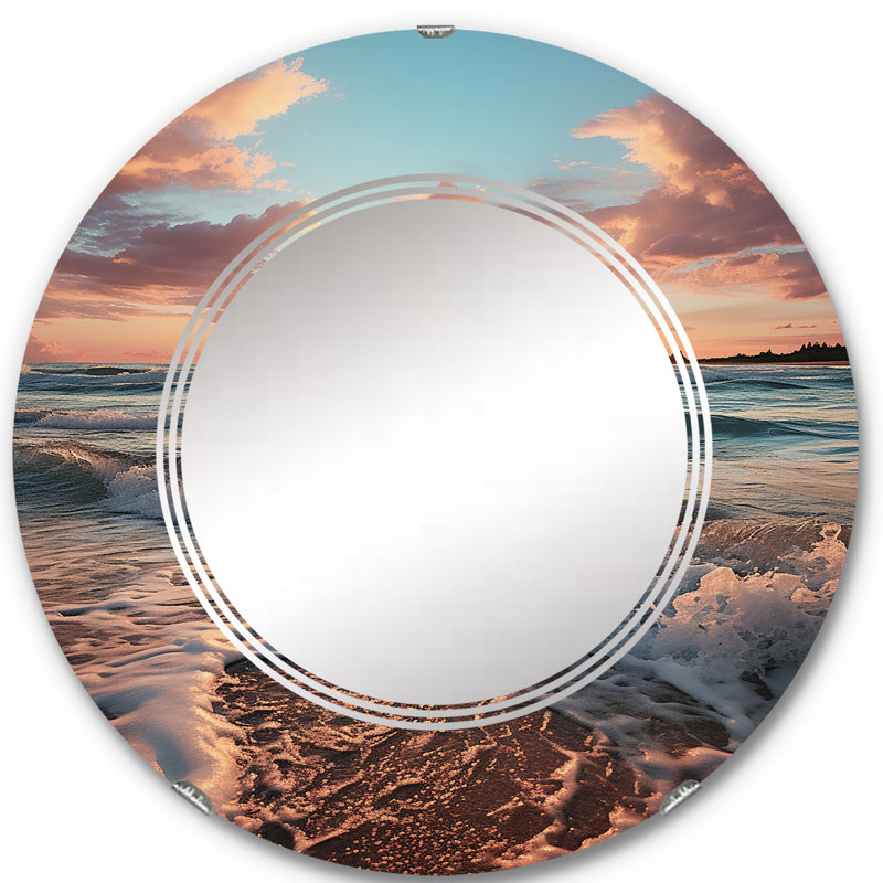 Seleukos - Miroir mural rond, 24 po x 24 po