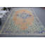 Tapis turc Oushak rétro surdimensionné de couleur orange vif pour la cuisine ou l'extérieur