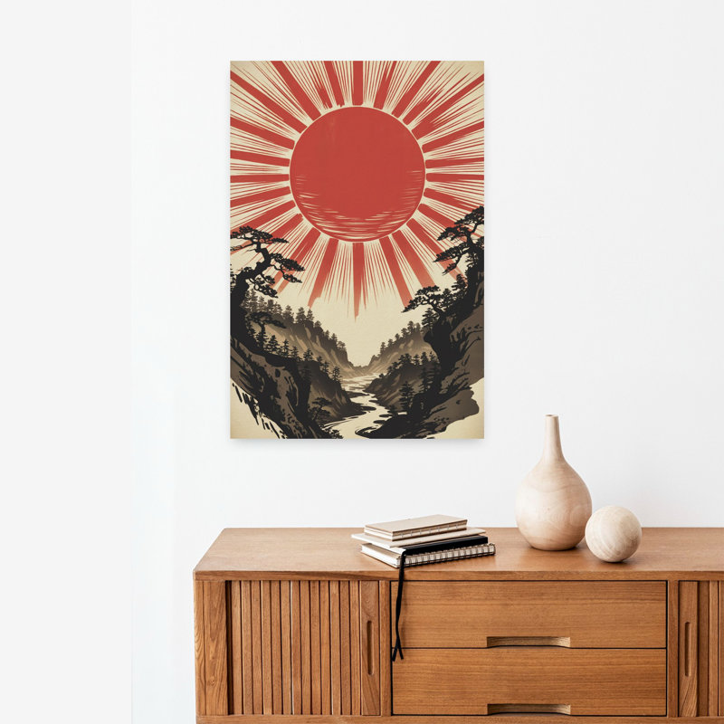 Contemporary Art Abstract Contemporary Landscape Nature Wall Art - Wrapped Canvas Print, 60.96cm H x 40.64cm W