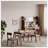 Joey Extendable Wooden Dining Table with Faux Marble Top-1028704842