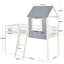 North Stoke Loft Bed House Beds with Built-in Ladder Included