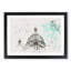 Birds Above Sacre Coeur Paris Watercolour - Single Picture Frame Print on MDF-56740494-56740501
