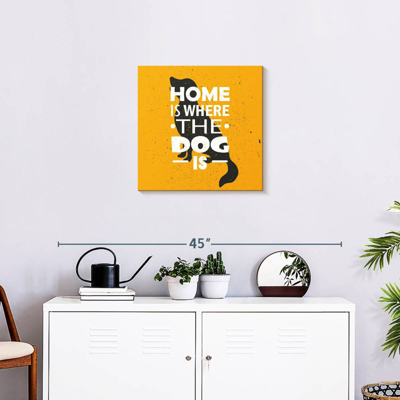 Tergel «The Dog Is Home», typographie, H 20 po x l 20 po