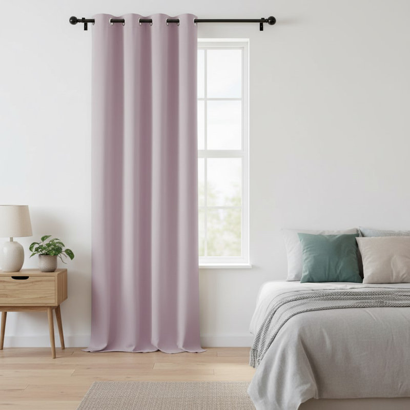 Blackout Single Curtain Panel, Pink