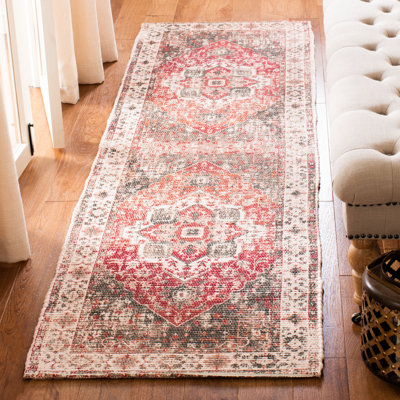 Tapis oriental rouge tissé à plat à la main Joppatowne