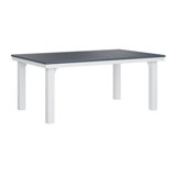Berlin Gardens Homestead Regular Top With White Base Rectangular Dining Table