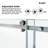 72-77" W x 60" H Frameless Single Sliding Tub Door with 3/8" (10mm) Clear Tempered Glass, Shatter-Resistant Film & Installation Hole Locator - Square Top Rail-118161740