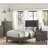 Dark Gray Faux Leather Headboard And Flexible Rails Twin Bed For Bedroom Finish With Ergonomic-132812397-132812368