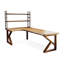 Bureau en bois de noyer en L massif