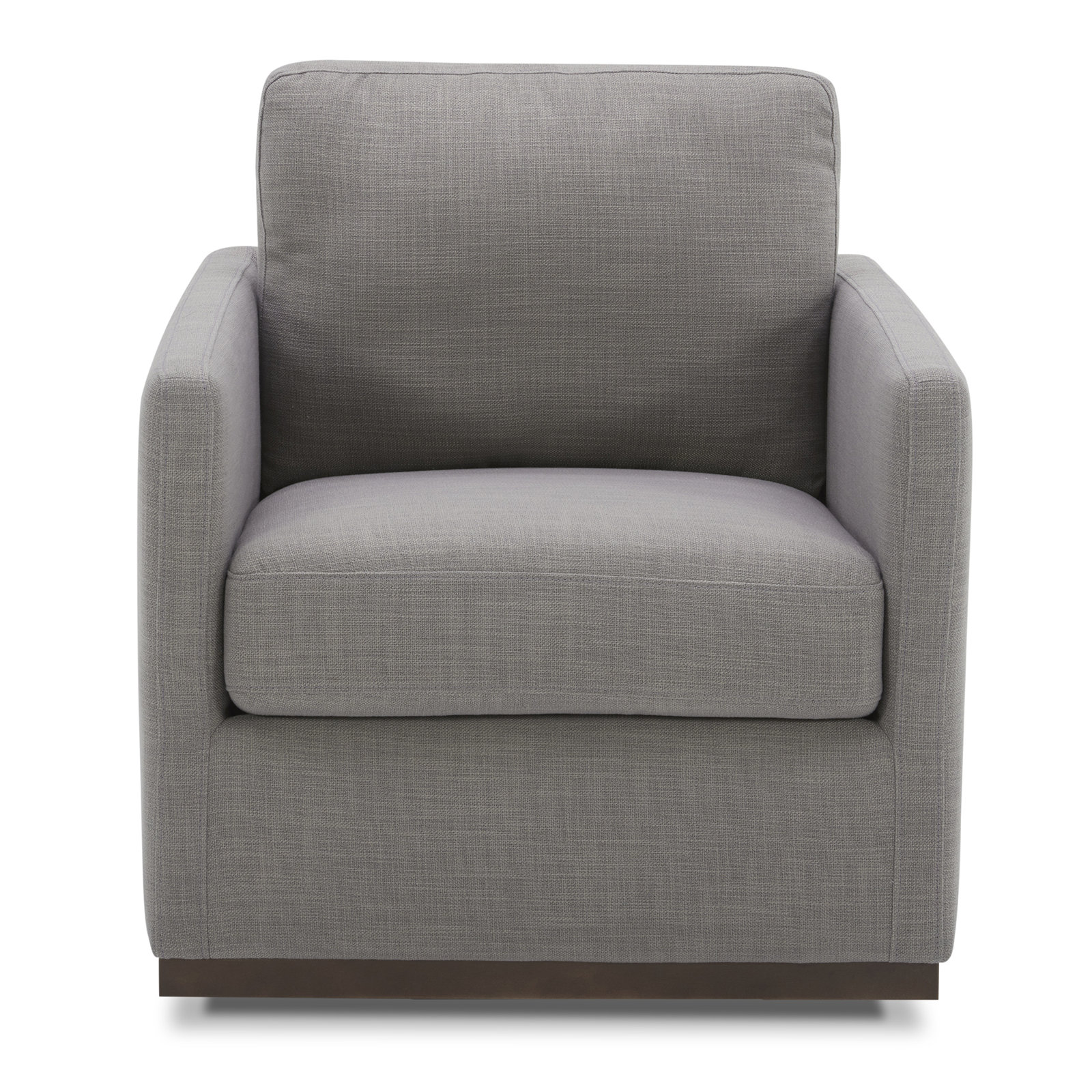 Bobbi Upholstered Swivel Armchair, Effie Flint Performance Linen