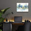 «Washy Blue Landscape A» par Jean Plout, art mural en verre acrylique-458705261