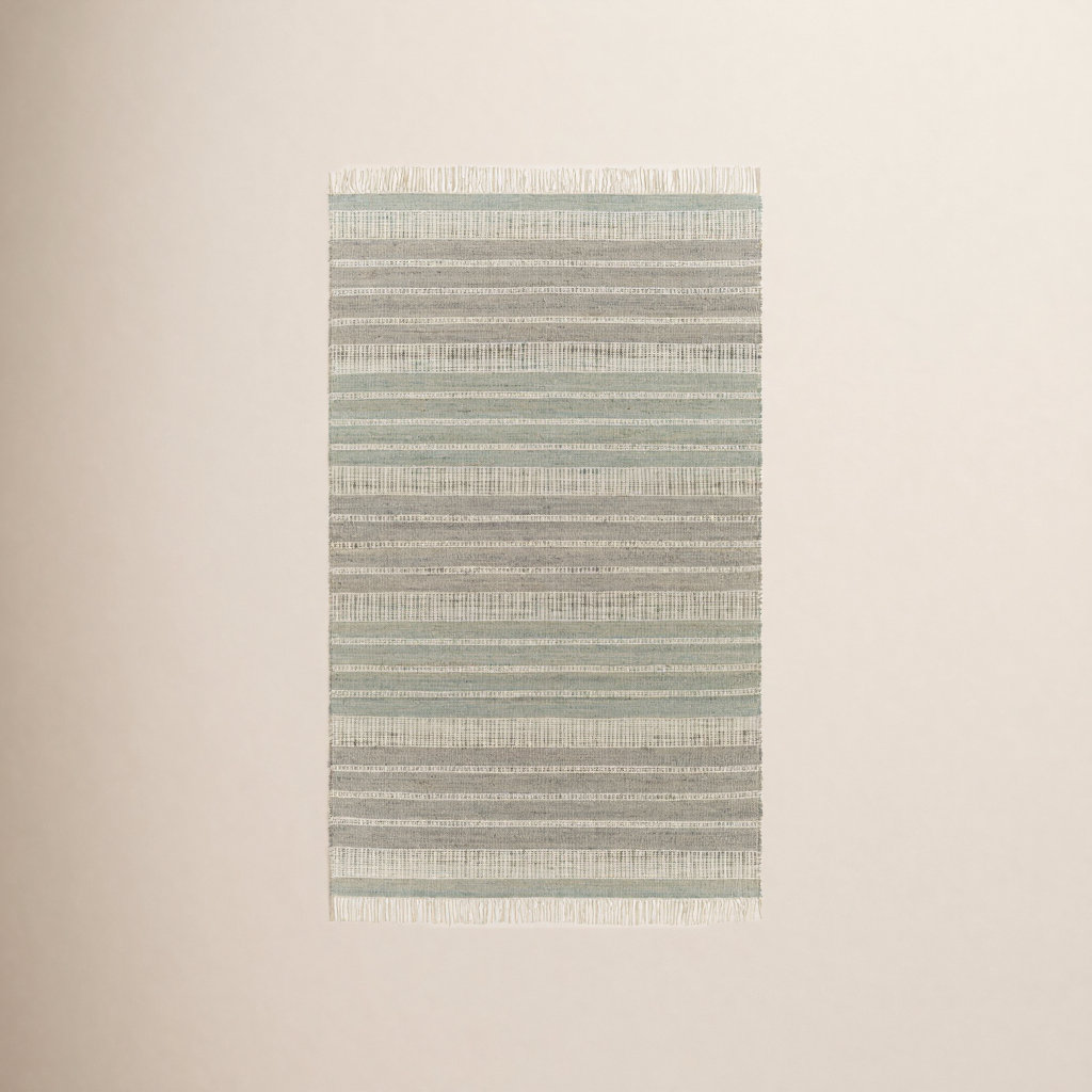 Haiya Hand-Woven Striped Jute Rug, Rectangle 8' x 10'