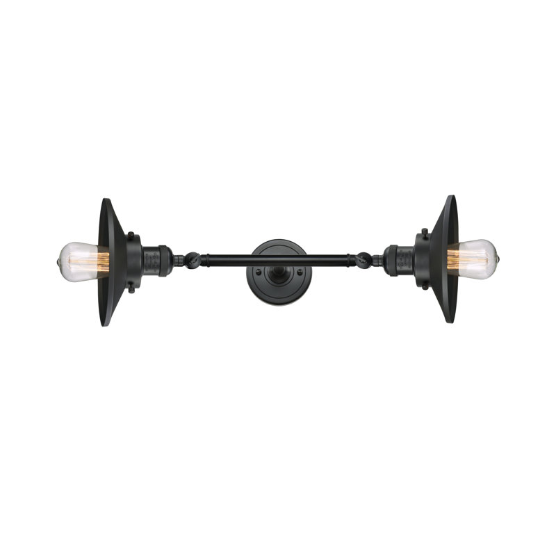 Éclairage pour salle de bain à intensité variable 2 lumières Gault, Ampoule DEL 6 watts Vinage, Noir mat, Noir mat