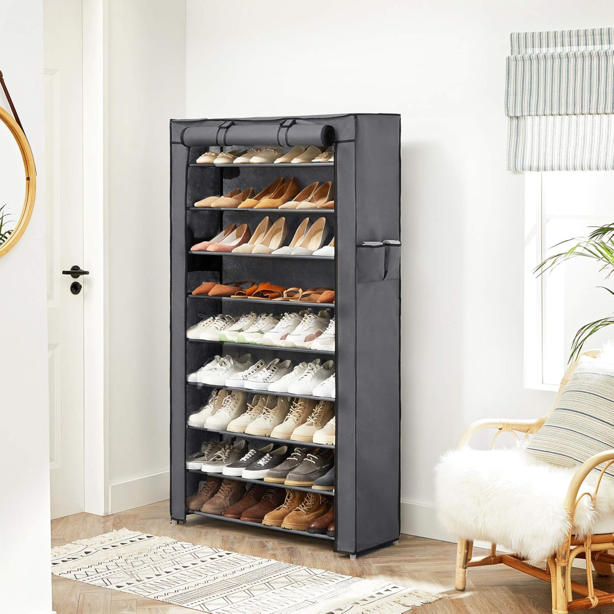 Rebrilliant 50 Pair Shoe Rack