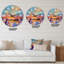 Mauve coucher de soleil avec petit bateau à l'horizon Horizon I - horloge murale moderne-59914347