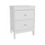 Table de chevet, 2 tiroirs, blanc