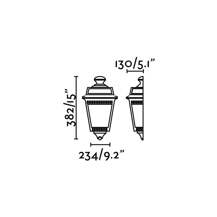 Montecello Brown Outdoor Wall Lantern