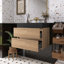 Lavabo de salle de bain en quartz noir mat-1107843656