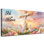 Grand, lapin de Pâques, art mural sur toile, il est ressuscité, printemps, peinture lapin et œufs, impression d'art mural chrétien, prêt à accrocher, œuvre d'art encadrée prête à accrocher