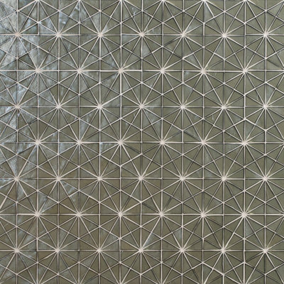 Carrelage mural mosaïque en verre brillant Rietto Celestia Fog Hexagon 9 po x 15 po