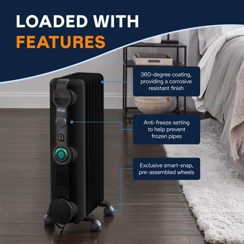 De'Longhi 1500-Watt Electric Radiant Heater with ComfortTemp Auto-Temperature Control