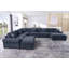 Canapé modulaire surdimensionné en coin avec chaises réversibles et canapé modulaire en chenille 8 places-185604902