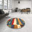Tapis contemporain rouge / vert / bleu-1966012035