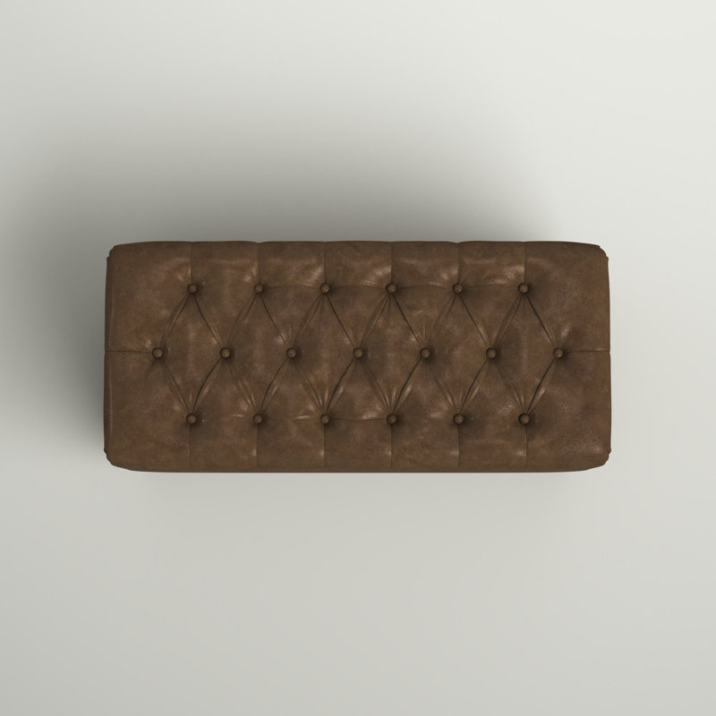 Ardice Faux Leather Upholstered Storage Bench, Brown