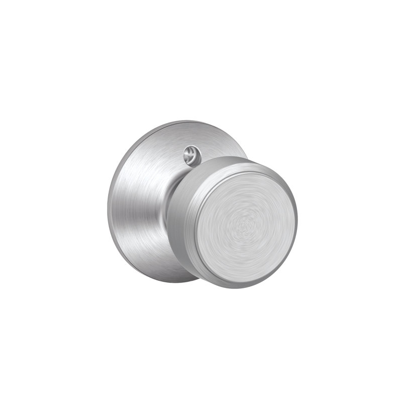 Bowery Single Dummy Knob with Plymouth Trim, Satin Chrome