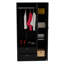Armoire à miroir 3 portes avec deux tiroirs, quatre tablettes et une tringle de suspension noire-762064326
