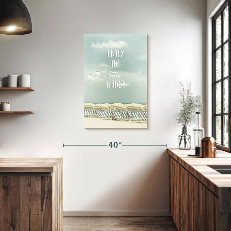 Enjoy The Little Things Beachscape, H 36 po x l 24 po