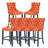 Velvet Kitchen Island Chairs Counter Height Barstools Set of 6-1120115412-1120115418-1139716721