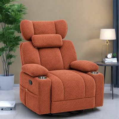 Fauteuils inclinables pivotants à bascule, appuie-tête réglable en chenille, salon moderne