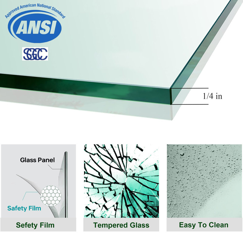 44-48 In. W X 72 In. H Semi-Frameless Sliding Shower Door In Chrome With 1/4 In. Thick Tempered Glass, Chrome