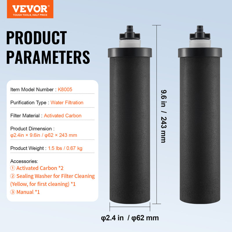 Purification, remplacement du filtre à eau pour système de filtre à gravité, paquet de 2