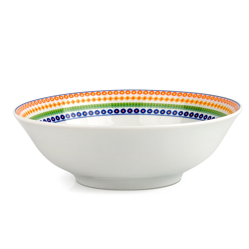 Antique Mosaic Bohemian Porcelain Salad Bowl 6''