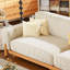 Canapé-lit en velours côtelé beige Threeseat-129743291