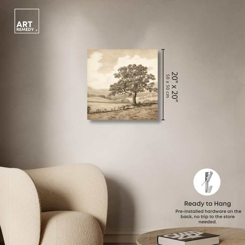 Forested Antiquity Gallery Wrapped Canvas Landscape Art, 20" x 20"