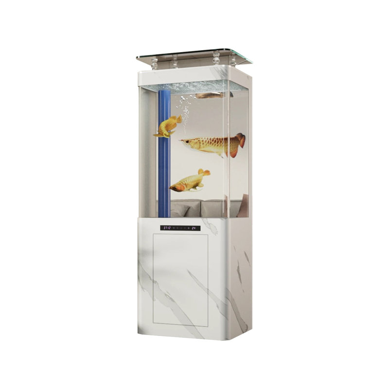 Aquarium moderne 35-42 gallons en bois manufacturé Eco, 42 gallons (H 66,14 po x l 15,75 po x P 15,75 po), Blanc / Gris