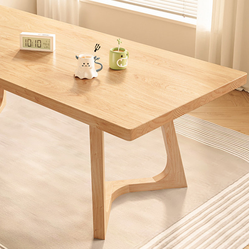 Ensemble de table de salle à manger simple en bois massif de style nordique, H 29,5 po x L 78,7 po x l 31,4 po