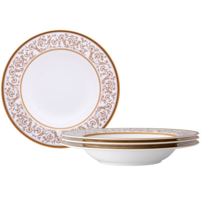 Ensemble de 4 bols à soupe Noritake Summit Gold, 8 1/4 po, 12 oz