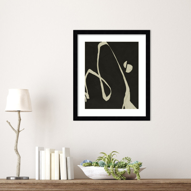«Neutral Spring II» par Jacob Green, impression sur bois encadrée, Cadre noir, H 17 po x l 15 po