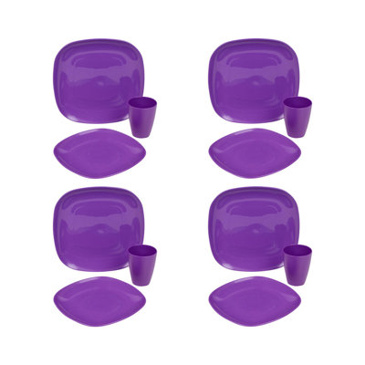 12pc High Quality Plastic Dinner Set