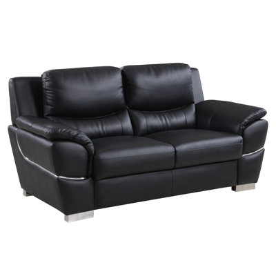 Causeuse en cuir véritable